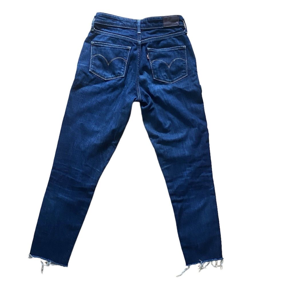 Levi's Women Jeans Skinny High Rise 24 XS Dark Blue Denim Pants Pocket Teen Girl - Picture 3 of 9
